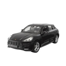 Accurate Scale Model Car 1:24 for Porsche Macan Turbo SUV Zinc Alloy Cast Model Modern Handcrafted Car Ornament Collection Diecast Vehicle (Black)