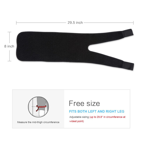 Thigh Support Thigh Bandage Compression Adjustable with Velcro Fastening and NonSlip Strap Support Compression Sleeve Protective Cover 2