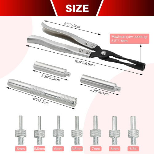 Valve Stem Seal Tool Kit with Valve Spring Compressor, Secure Grip Pliers and Carry Case 1