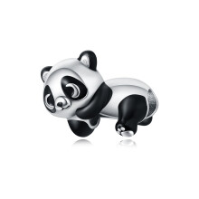 Charms Pendants made of 925 Sterling Silver, Bead Charm for Women, compatible with European bracelets and necklaces ACute Panda