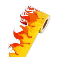 Bulletin board border, flame pattern, border, wall sticker for school, classroom, snowboards, chalkboard decoration, 7.5CM*21M