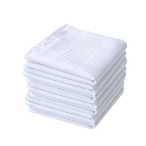 Mens White Cotton Cotton handkerchiefs Pack
