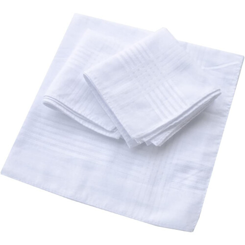 Mens White Cotton Cotton handkerchiefs Pack 1