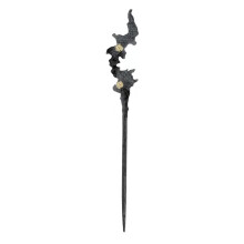 Simple Elegant Hair Stick Alloy Hairpin Traditional Headwear For Women Girls Art Photo Party Hair Styling Decorations Black
