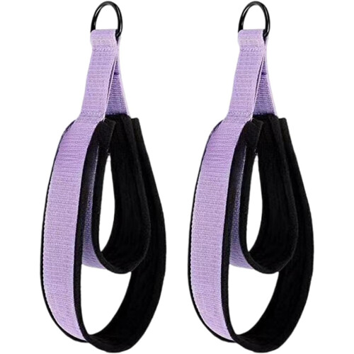 Double Loop Strap, 1 Pair Pilates Double Loop Belt Fitness Equipment Strap for Gym, Double Loop Pilates Strap Blue 2