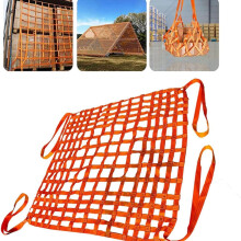 Heavy Duty Cargo Lifting Net, Polyester Truck Bed Cargo Net, Nylon Sling Nets(1.5X1.5M/Mesh 10cm/Load 300kg)