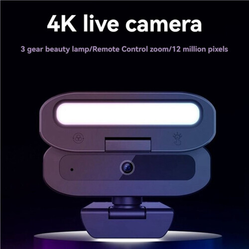 4K 60FPS Live Webcam USB Autofocus Camera PC Draaibare Microfoon Invullicht Streaming Camera voor PC Laptop
