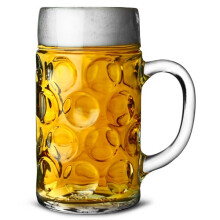 German Classic 2 Pint Glass Beer Mugs, Pub Style Tankards, Stein Glasses, CE Marked