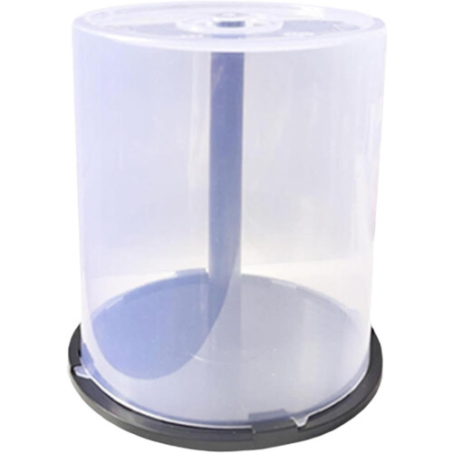 CD Storage Bucket 100 Discs Capacity Empty DVD Storage Bucket Clear Plastic Desktop Organizer For Bedroom 1