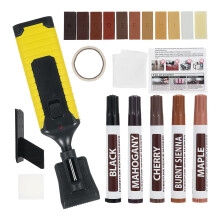 Parquet Scratch , Laminate Floor Kit, Waterproof Paint Markers in Eleven Shades for Scratches, Stains and Cracks