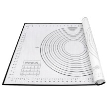 Jimkply Silicone Baking Mat, 80x60cm, for Rolling Dough, Bread, Pizza, Biscuits (Black)