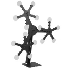 Tactical Training Shooting Target Heavy Duty Alloy Swing Stand Target Arm Windmill Targets for Paintball Outdoor Hunting Black