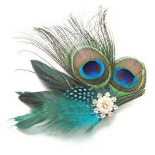 Peacock Hair Pin Women Rhinestone Hair Pin Headpiece Cocktail Party French Style