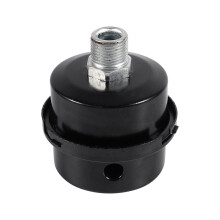 Black Iron Air Compressor Intake Filter Muffler Noise Filter, Effective Dust Blockage, Ideal for OilLess Air Compressor