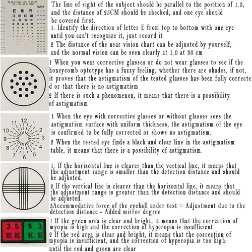 LED Eye Vision Chart, Multifunctional Vision Test Board, with Five Types of Visual Targets 2