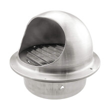 250mm Stainless Steel Outdoor Wall Vent with Hood, Round Exhaust Cover, Weatherproof Grill