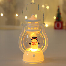 (C) Kerstlantaarn met kerstman en windlicht, vrolijke kerstdecoratie, LED-verlichting voor thuis, kersthanger, kerstornament,