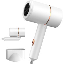 (White)Foldable Ionic Hair Dryer with Diffuser, 800W Fast Drying, 38000 RPM, Lightweight, Pink Blue, Black Friday, Home & Travel