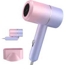 Black Friday Foldable Ionic Hair Dryer with Diffuser, 800W Fast Drying, 38000 RPM, Lightweight Pink Blue for Home & Travel