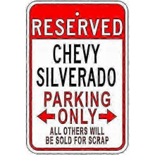 3PCS Metal Signs Chevy Silverado Tin Parking Sign - 8x12 Inch OR 12x16 Inches Mode 5156