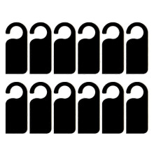 Wooden Hotel Sign Door Hanging for Decoration 24Pcs Pack Black