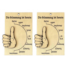 stuk/2 stuks/3 stuks houten stemmingsbarometers wanddecoratie stemmingsreflectiebord