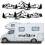 Mountain Decal Sticker compatible with Camper Van Motorhome Black Design 3