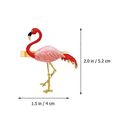 Flamingoer Servietcirkel Legering til Dekoration 2 stk. Lyserød Legering Materiale 1