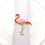 Flamingoer Serviettsirkel Legering til Dekor 2 stk Rosa Legeringsmateriale 4