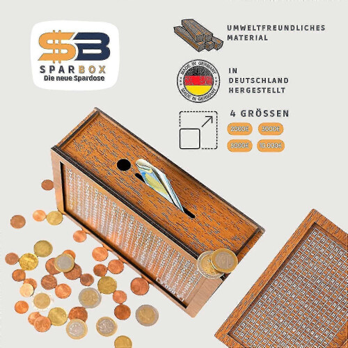 Numbered Piggy Bank for Saving Money 4 Sizes 1