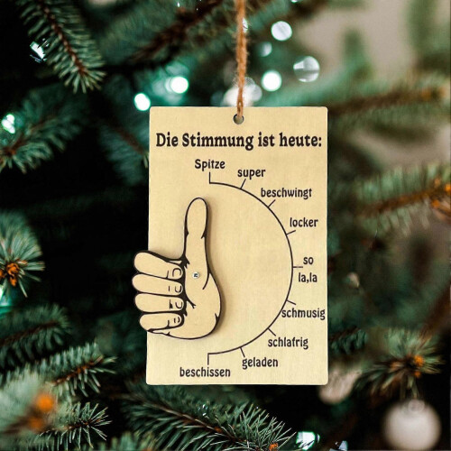 1 Pc/2 Pcs/3 Pcs Wooden Mood Barometers Wall Decor Mood Reflection Sign 1