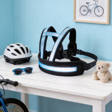 (Light Blue)Imbracatura Bicicletta Bambini Regolabile Cintura di Sicurezza Protezione Cinghia Antiscivolo Porta Cintura
