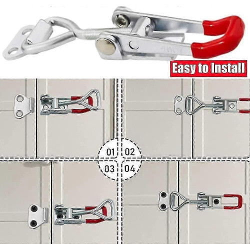 4 Pack Metal Adjustable & Quick-Release Toggle Latch compatible with Tool Boxes and Trunks 2