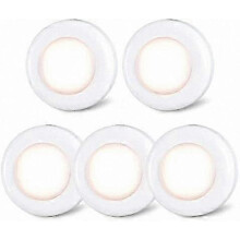 Battery-Powered LED Puck Light, Touch Control Tap Light, Stick-On Under Cupboard & Wardrobe Spot Lighting for Indoor Use