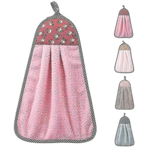 Hand Towel With Hanging Loop,cute Hand Towels With Hanging Loop, 4pcs Towel