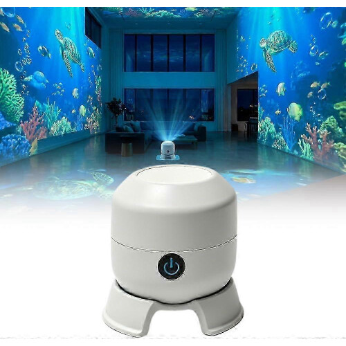 360 Rotating Ocean Wave Night Projection Light, Dynamic LED Projector with Multi-Angle Base, Perfect for Meditation