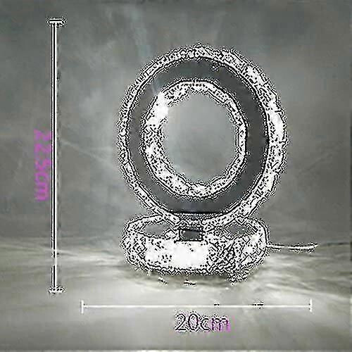 Creative stainless steel crystal table lamp modern style bedside lamp (white) 1