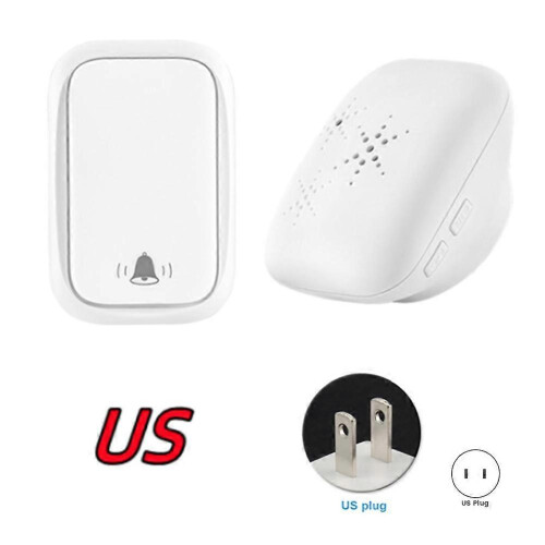 Wireless Doorbell,No Battery Needed,38 Ringtones, Waterproof,150m Range, Suitable for US Plug for H 1