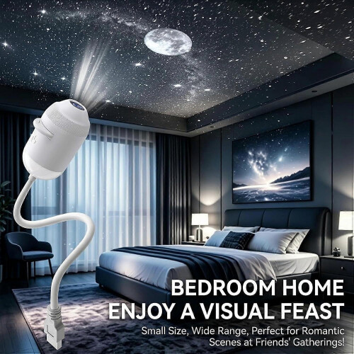 HD Smart Dynamic 5D Holographic Night Light Projector,Plug and Play HD 2-in-1 2