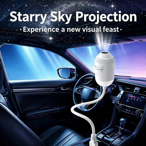 Star Projector Light, Dual Mode Galaxy Night Light, USB Powered Multi Pattern Ambient Lamp For Car Interior & Bedroom Decor 2