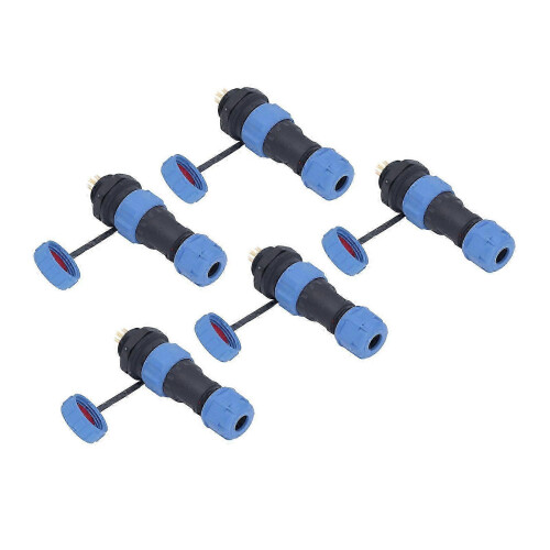 5Pcs Industrial 7 Pin Connector IP68 Waterproof for Power Cables 2