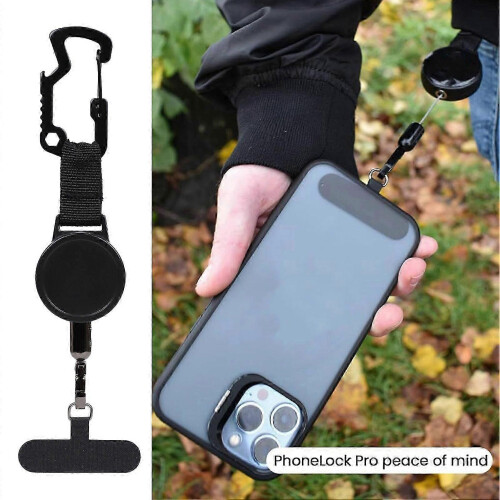 2PCS Best!  Retractable Anti-Theft Phone Holder Cellphone Lanyard Strap Smartphone SafetyTether with Belt Cli 1