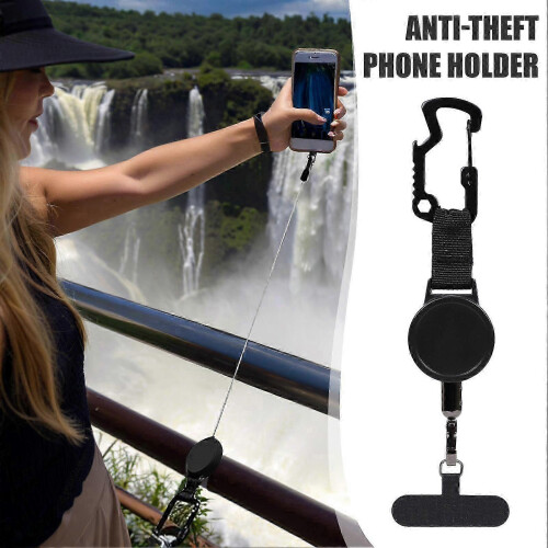 2PCS Best!  Retractable Anti-Theft Phone Holder Cellphone Lanyard Strap Smartphone SafetyTether with Belt Cli 2