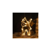 (Père Noël) Décoration lumineuse originale pour fenêtre de Noël