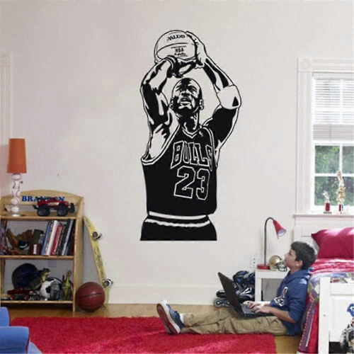 Stickers muraux Michael Jordan, décoration pour chambre d'enfant, thème basketteur