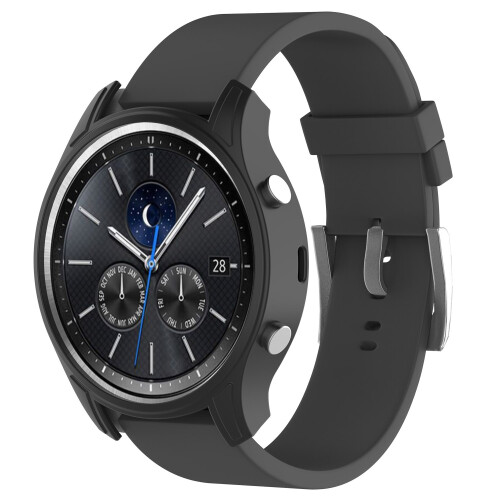 Silicone Protective Protector Case Cover Shell for  Gear S3 Classic  Watch Black 2