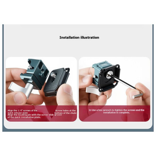 XILETU Camera Quick-Release Mount for  RS4 Gimbal for Arca-Style Quick-Release Clamp Mounts and Mounting Accessories PC-38 2