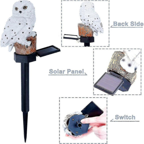 Wasserdichte Eulen-Solarleuchte mit LED-Technologie für den Außenbereich 1