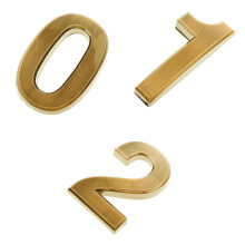 3x Goldene Hausnummernschilder für Haus, Tor, Gebäude, Wand
