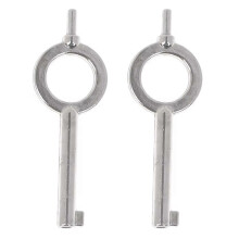 2x amerikanischer Universal-Flachschlüsselrohling, Spezialschlüssel für Handschellenschloss, Schlüsselanhänger aus Aluminiumlegierung